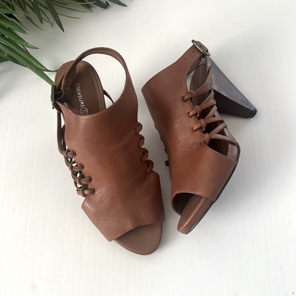 Treasure & Bond Brown Open-Toe Heels - Picture 6 of 16
